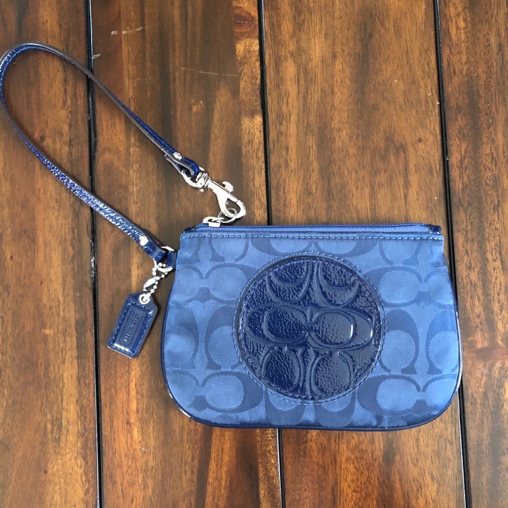 Blue Coach Wristlet - Great Condition!